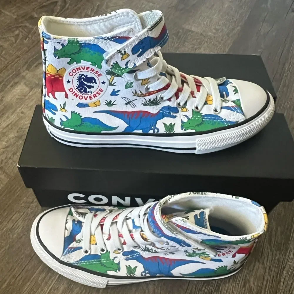 Converse Chuck‎ Taylor All Star Dino Party Easy-On Boys Sneakers- Size 3
